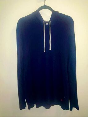 Polo by Ralph Lauren Navy hoodie shirt/lightweight jersey hoodie